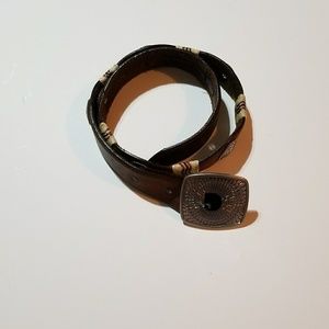 Tony Lama | Leather belt silver conchos  no size